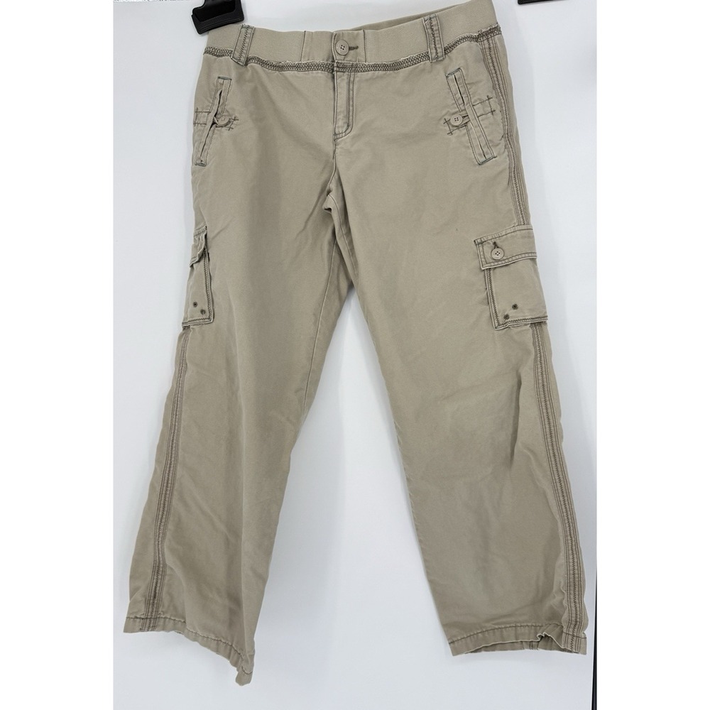 Vintage Y2K Mossimo Jrs 15 Khaki Low Rise‎ Cargo Relaxed Leg Jeans